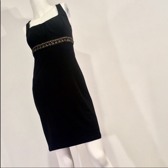 David Meister Sleeveless Little Black Dress; - Picture 3 of 5